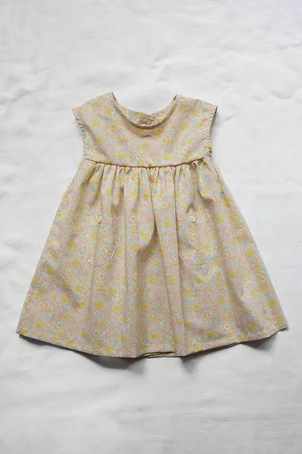 Trish Baby & Kid's Dress - Yellow / Pink Flower