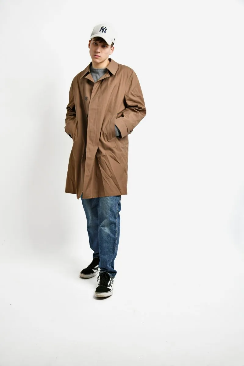 Vintage trench coat brown mens