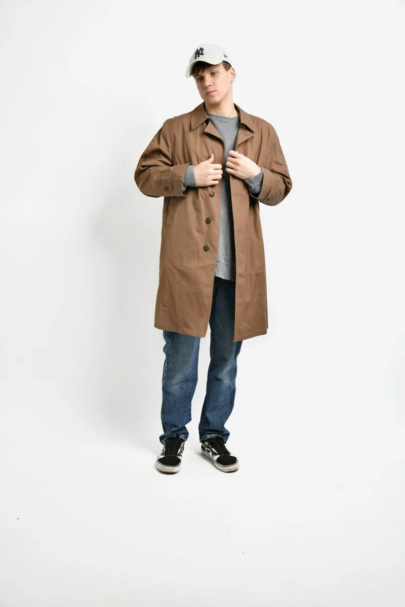 Vintage trench coat brown mens