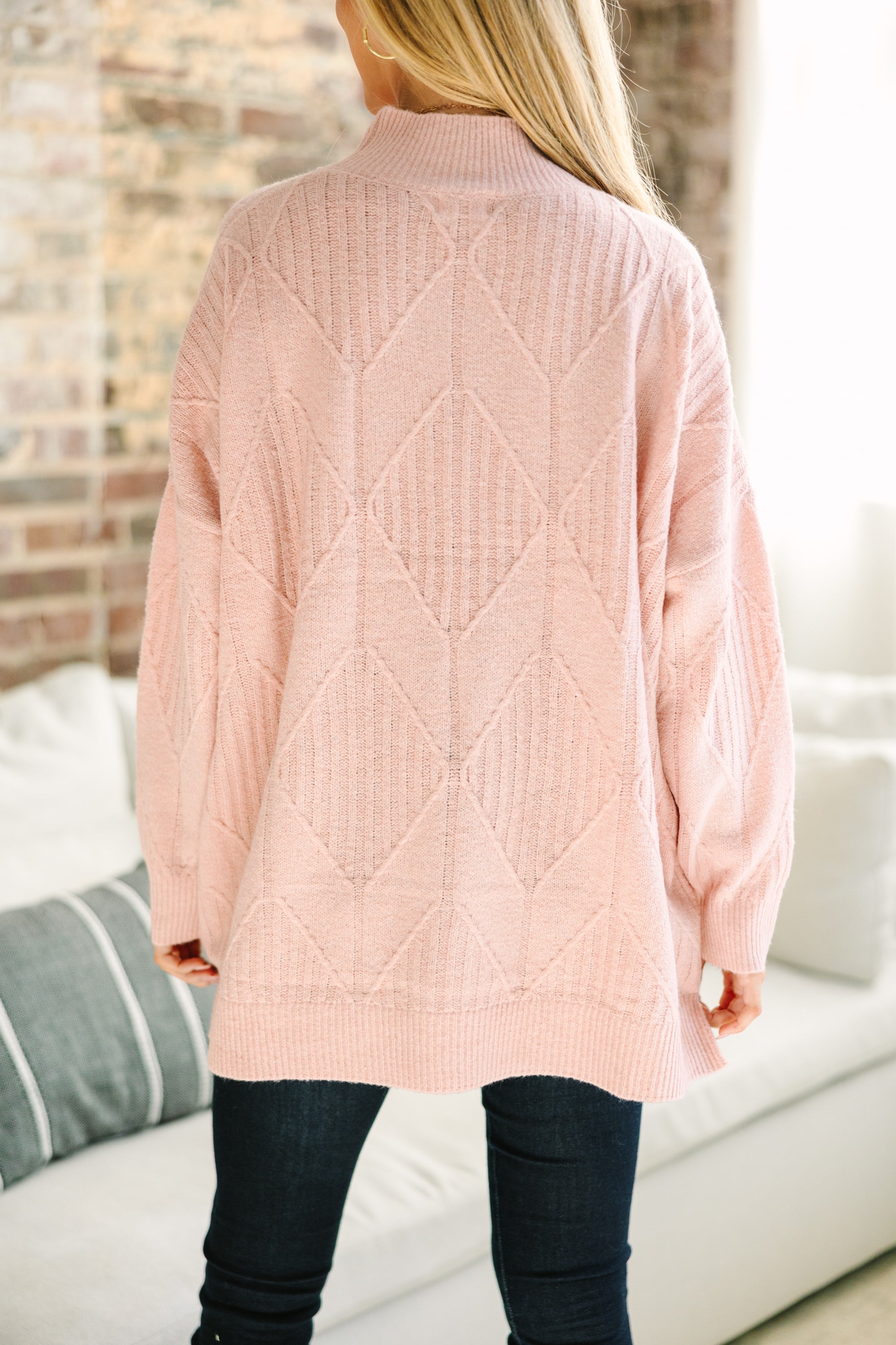 Walk The Walk Blush Pink Sweater