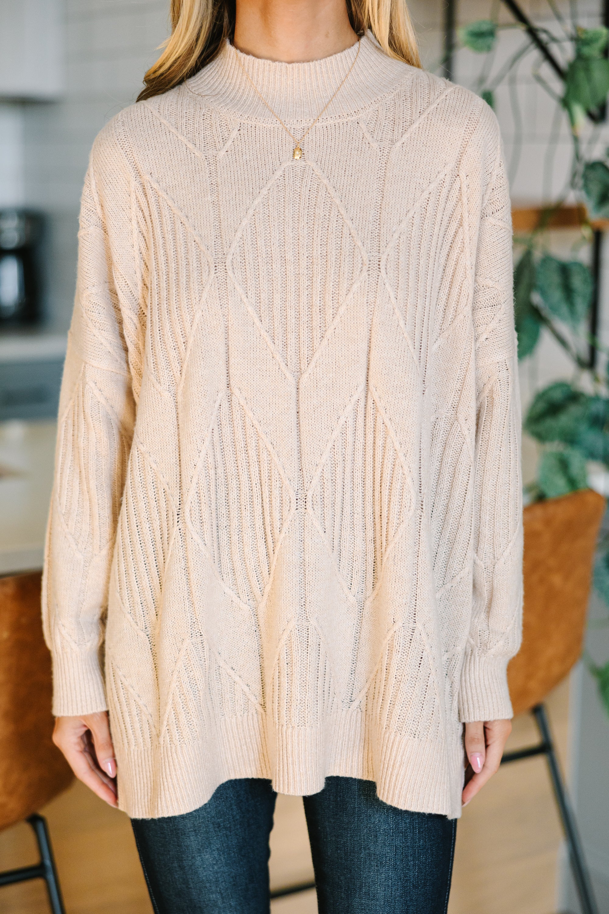 Walk The Walk Taupe Brown Sweater