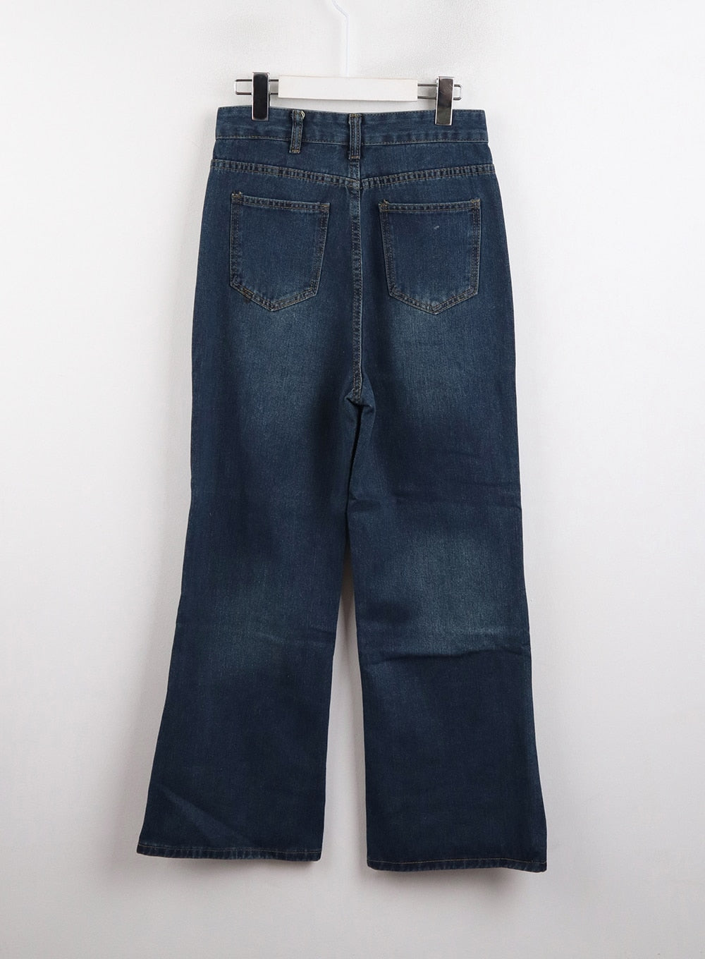 Washed Wide-Leg Denim Jeans CJ417