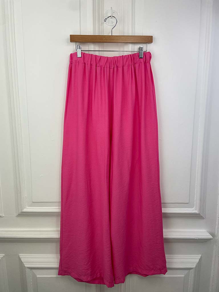 Wide Leg Trousers - Hot Pink