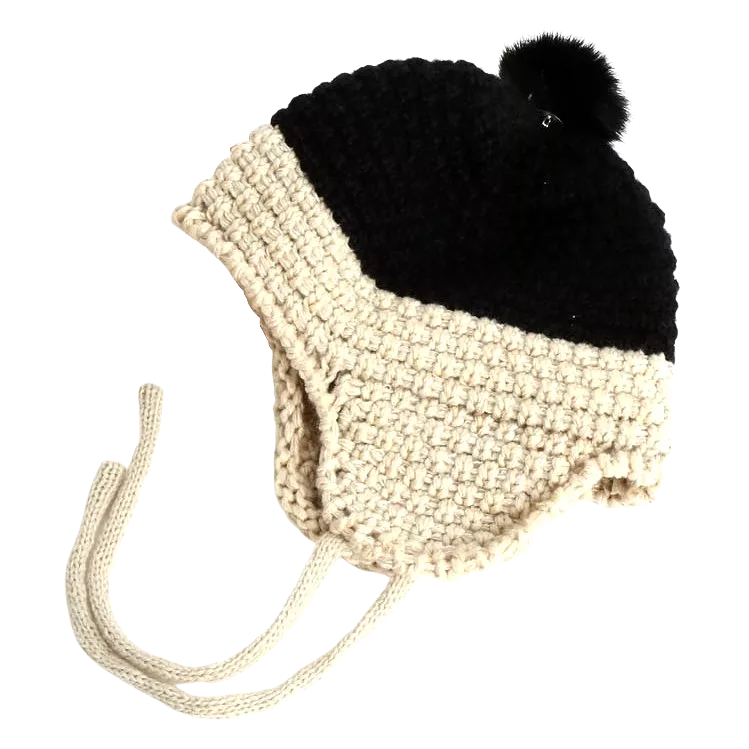 Winter Earflaps Sweater Hats Beanies Unisex Infant Toddler Cute Knitted Accessory Girls Boys Soft Warm