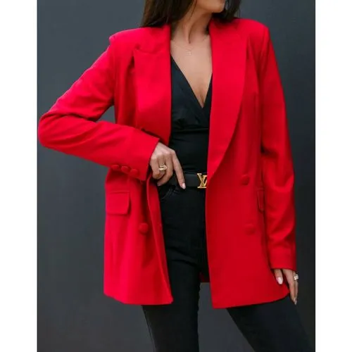 Women's Fashion Solid Color Button Blazer Blazer