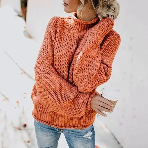 Women's Sweater Long Sleeve Sweaters & Cardigans Braid Fashion Solid Color