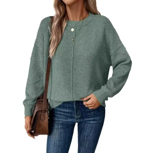 Women's Sweater Long Sleeve Sweaters & Cardigans Elegant Streetwear Solid Color