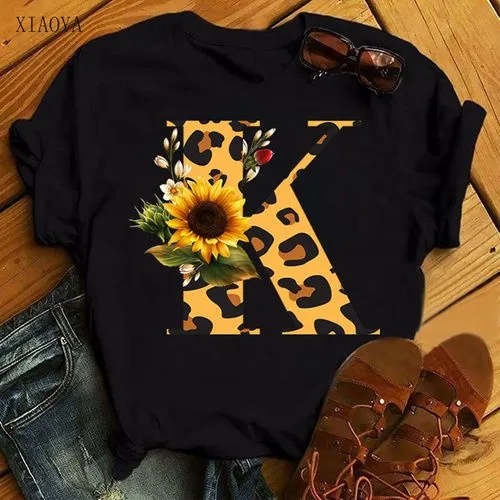 Women's T-shirt Short Sleeve T-shirts Printing Fashion Chrysanthemum