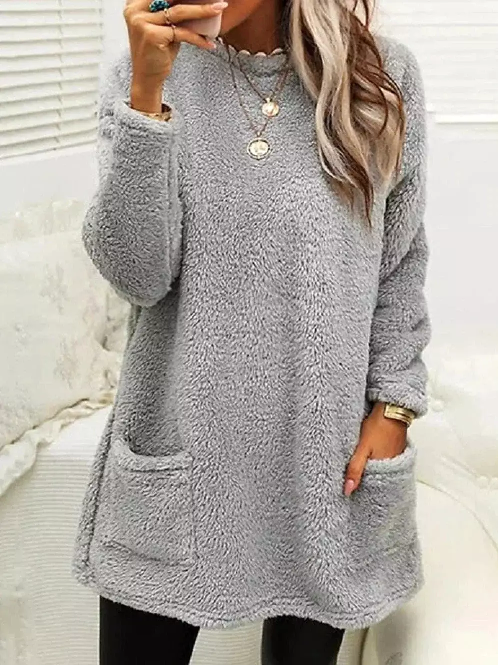 Women's Lightweight Ethnic Print Sweatshirt Pullover