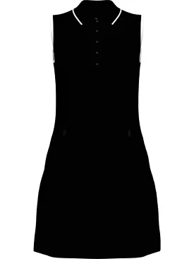 Womens Solid Golf Dress with Snap Placket