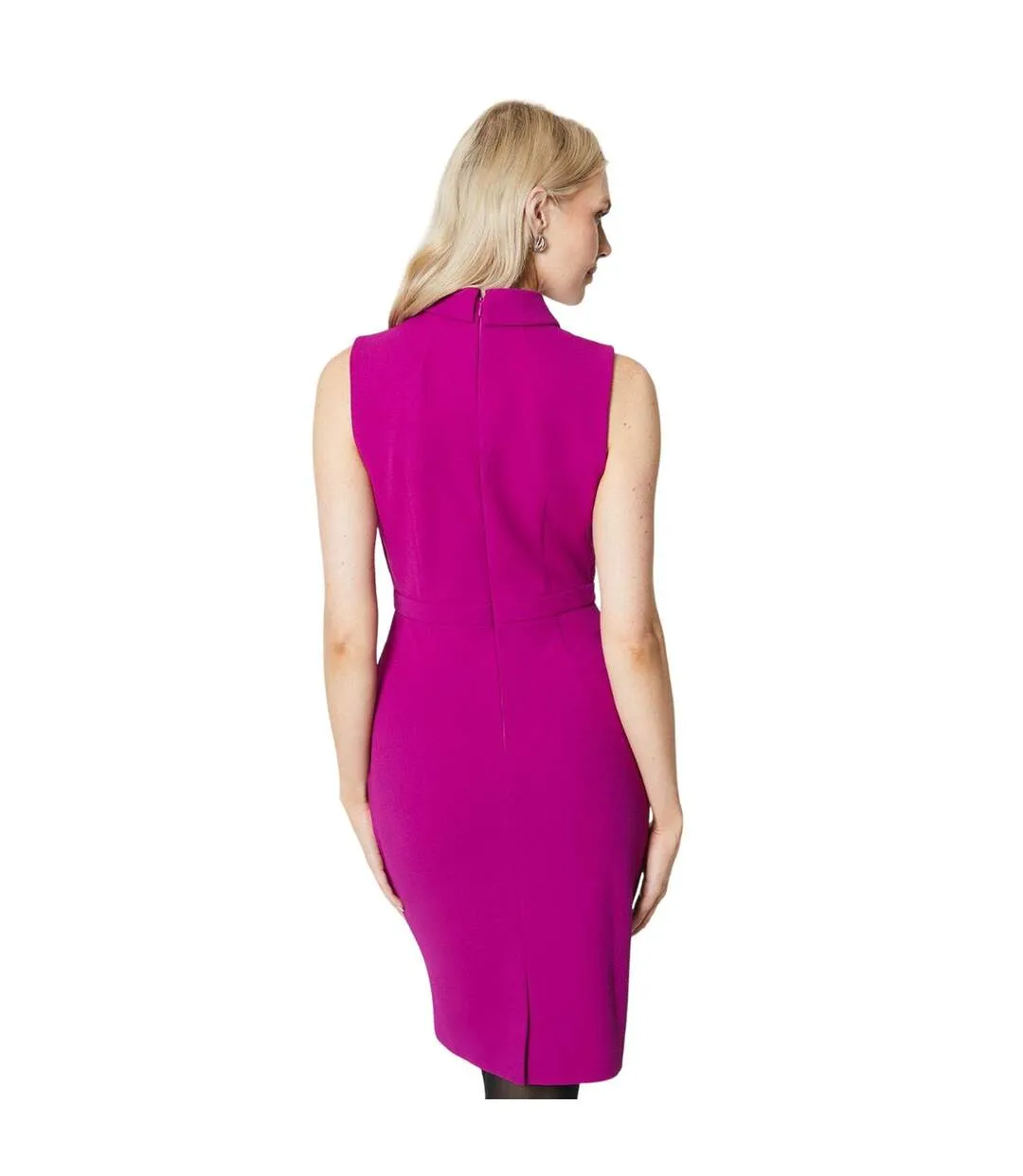 Womens/ladies collared sleeveless shift dress raspberry Principles